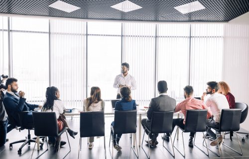 row-unrecognizable-business-people-sit-conference-hall-business-event